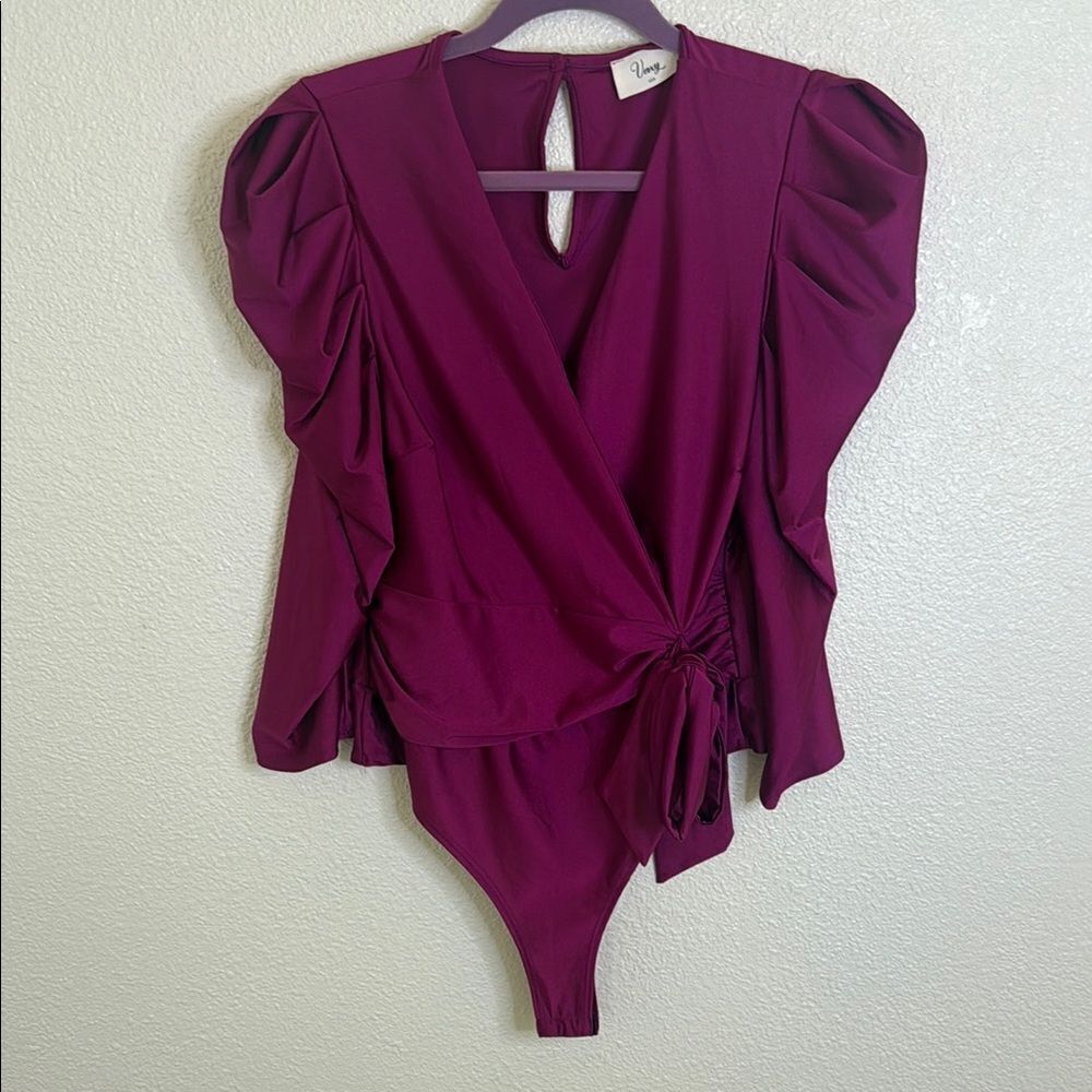 Verxy -Deep Purple Wrap Bodysuit- Size 1X